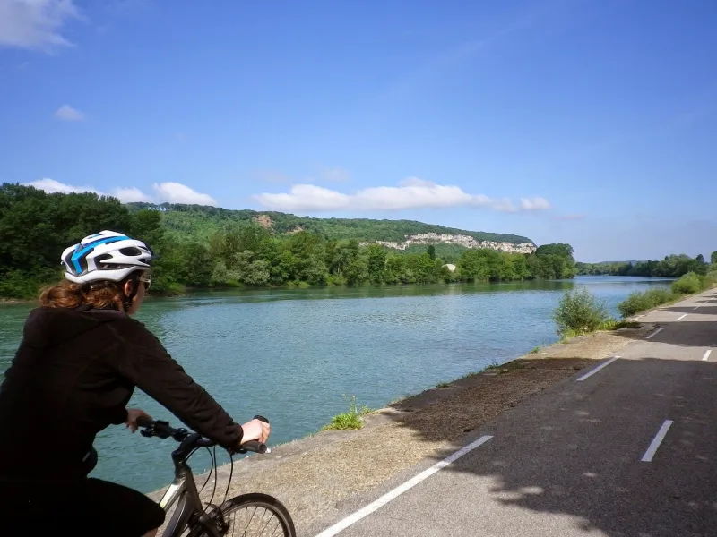 Piste cyclable sur ViaRhôna