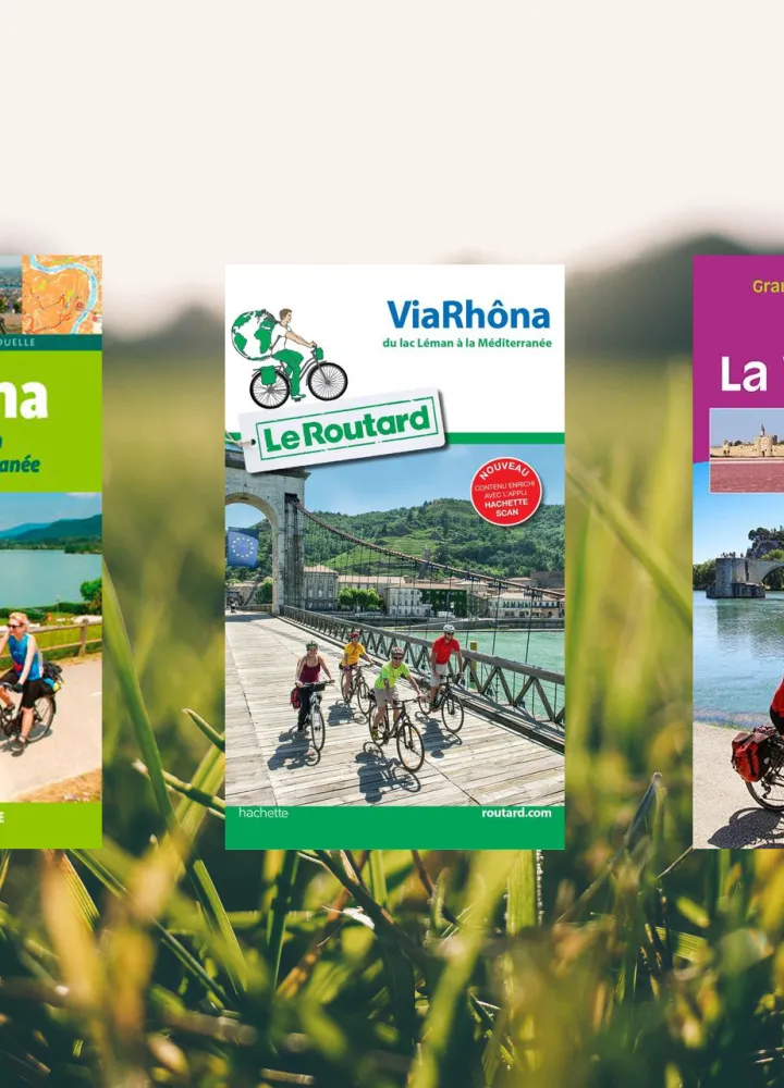 Les guides papiers sur l'itinéraire Viarhôna