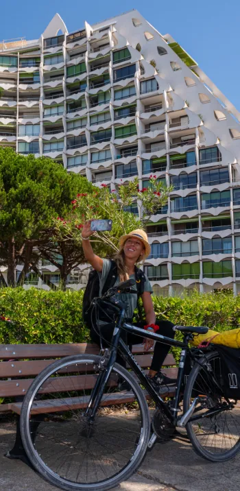 Cycliste à Port Camargue