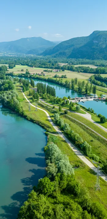 Le Rhône vu du ciel