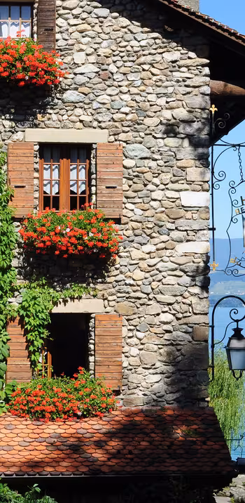 Le village d'Yvoire sur les rives du Léman