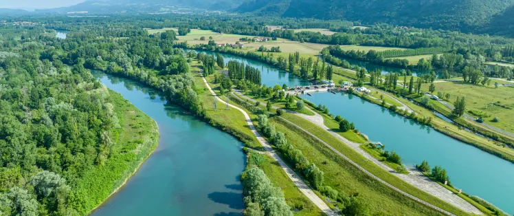 Le Rhône vu du ciel