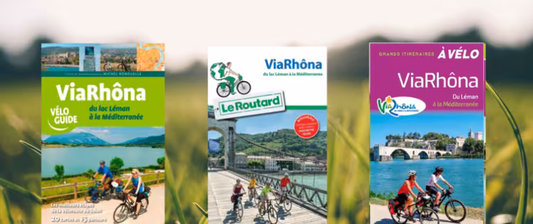 Les guides papiers sur l'itinéraire Viarhôna