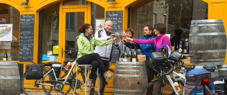 Repas de voyageur à vélo au bistrot Serine à Ampuis