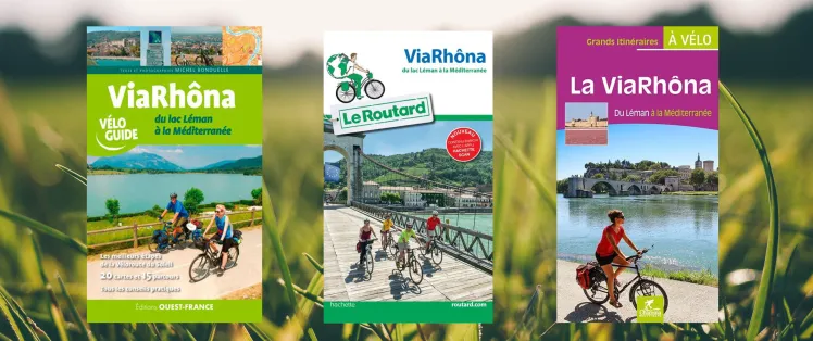 Les guides papiers sur l'itinéraire Viarhôna