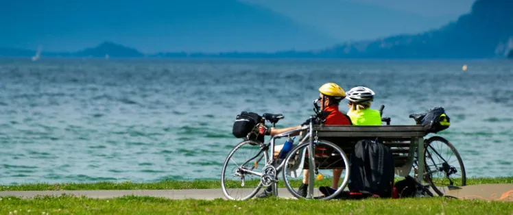 Pause vélo sur les rives du lac du Bourget (73) 