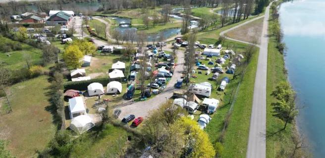 Vue aérienne du camping