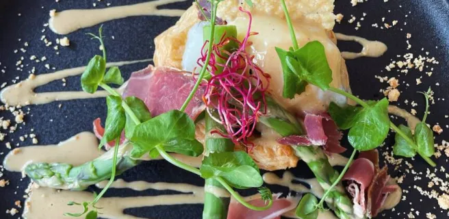 Tartelette aux asperges et parmesan façon tarte Amandine