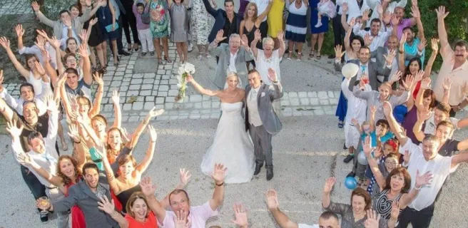 Photo de famille dans le parc